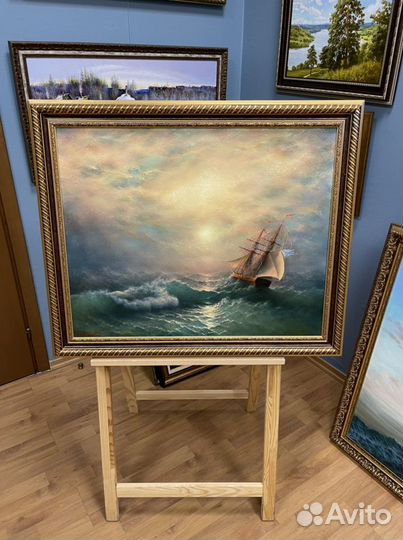 Картина маслом «Парусник. На перекор стихии» 60х75