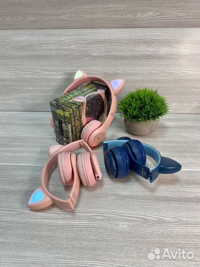 Беспроводные наушники с кошачьими ушками