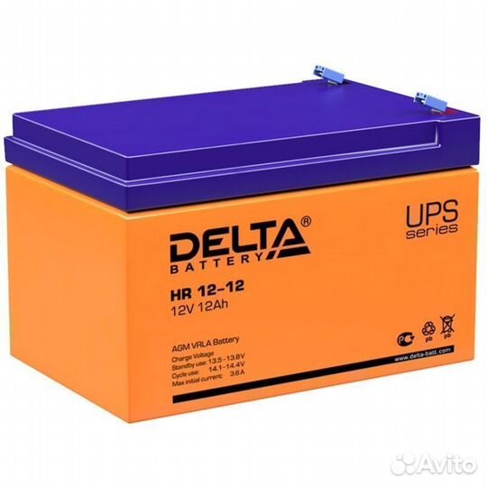 Аккумулятор для ибп Delta HR 12-12 (12v 12 Ач)