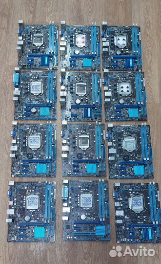 Материнские платы на запчасти Socket 1155 12 штук