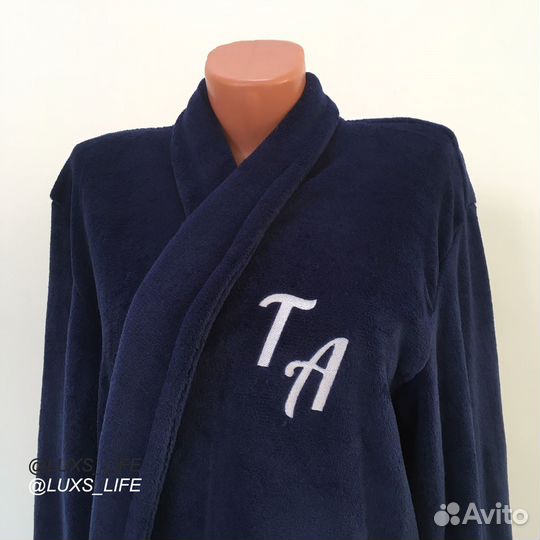 Плюшевый халат с именной вышивкой на заказ