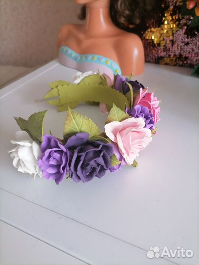 Ободки с цветами из фоамирана