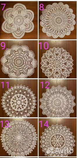 Салфетки вязаные крючком/ вязание на заказ