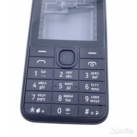 Корпус Nokia 208 чёрный + клавиатура