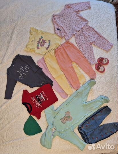 Вещи пакетом на девочку от 9 мес