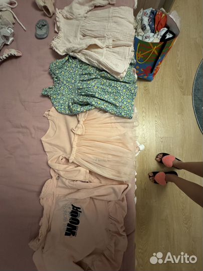 Детская одежда для девочек 74 80 пакетом