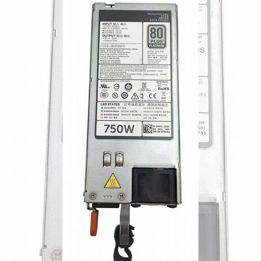 [01C8RF] Блок Питания Dell 01c8rf 0514n9 0jw4tr 0mxff5 750w