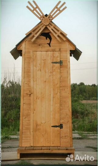 Дачный туалет с кошкой юмз 163