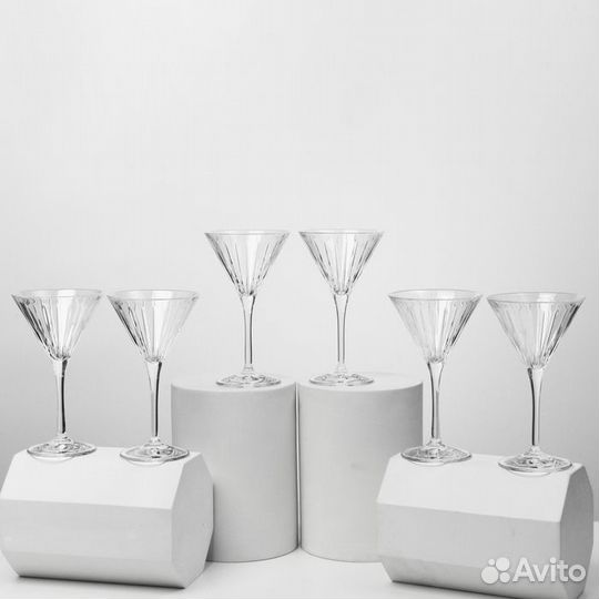 Набор бокалов для мартини RCR Timeless, 210 мл, хр