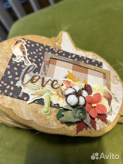 Фотоальбом в виде тыковки. Скрапбукинг