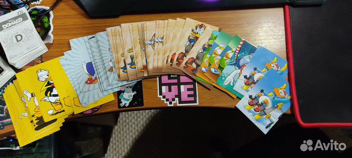 Наклейки и карточки по коллекции 