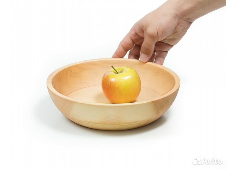 Тарелка деревянная большая глубокая D24 H6