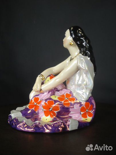 Цыганка редкая роспись Дулево 1960-е фарфор