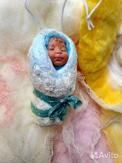 Ватные игрушки малыши-пеленашки