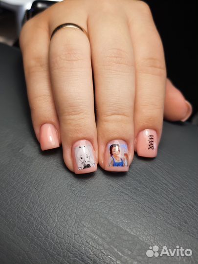 Комбинированный маникюр с покрытием