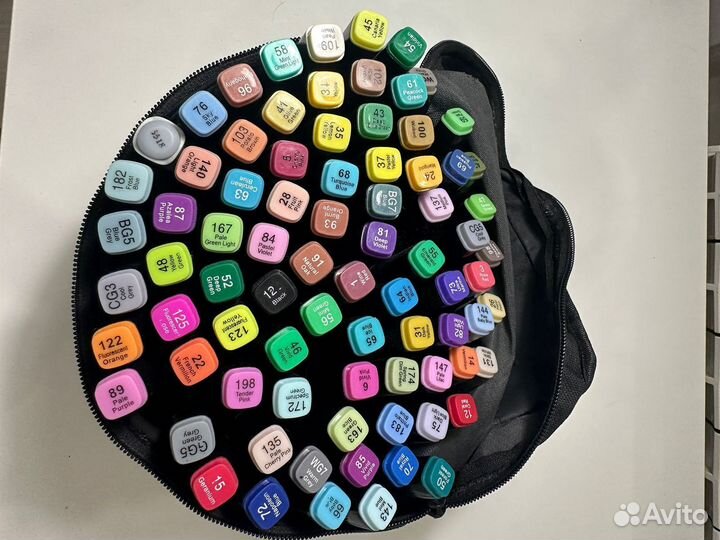 Маркеры для скетчинга двухсторонние 80 штук