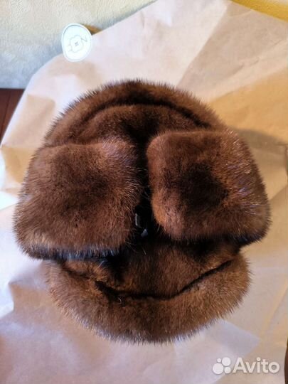 Норковая шапка мужская новая 62