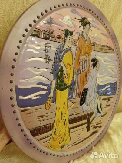 Декоративное панно керамика ручная работа