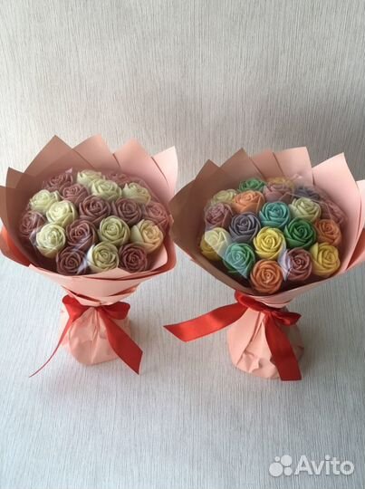 Сладкий съедобный букет. Шоколадные цветы