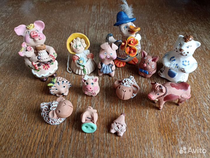 Набор глиняных игрушек