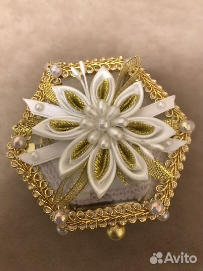 Подставка шкатулка подушка для свадебных колец