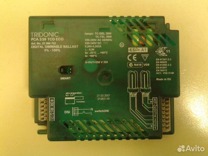 Tridonic. atco pca 2 26 tcd eco новый