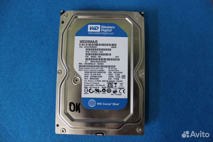 320Gb SATA Western Digital WD3200aajs-60Z0A0 3.5