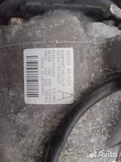 Компрессор кондиционера nissan qashqai1.5 тд