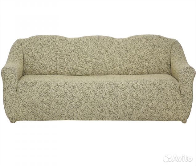 Чехол на диван трехместный без оборки, Бежевый