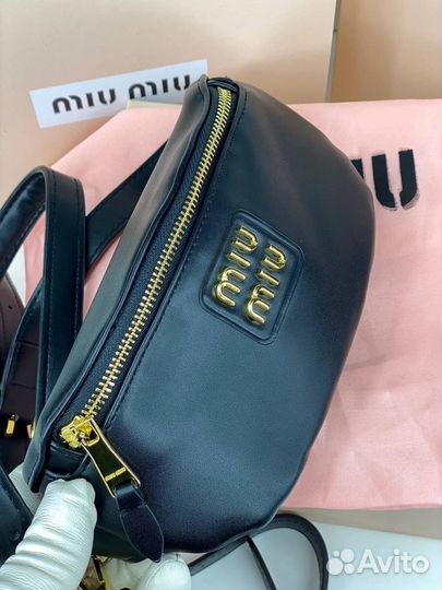 Сумка на пояс женская miu miu