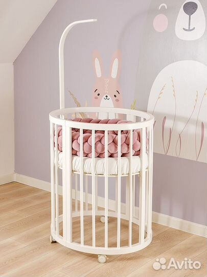 Кроватка-трансформер для новорожденных 0+ из бука