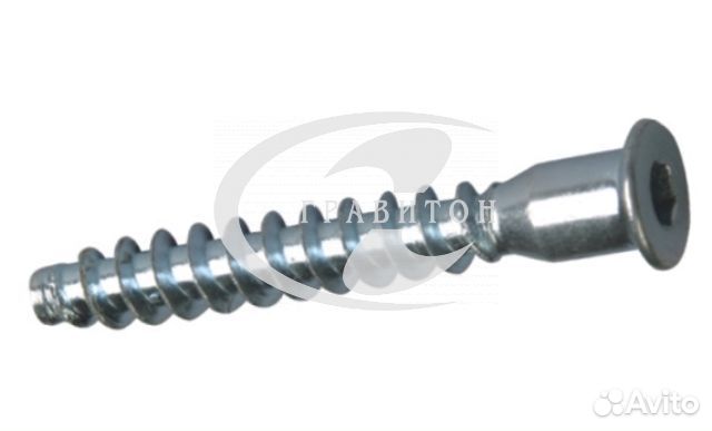 Евровинт 7,0х50 стальной, покрытие цинк, шестигра