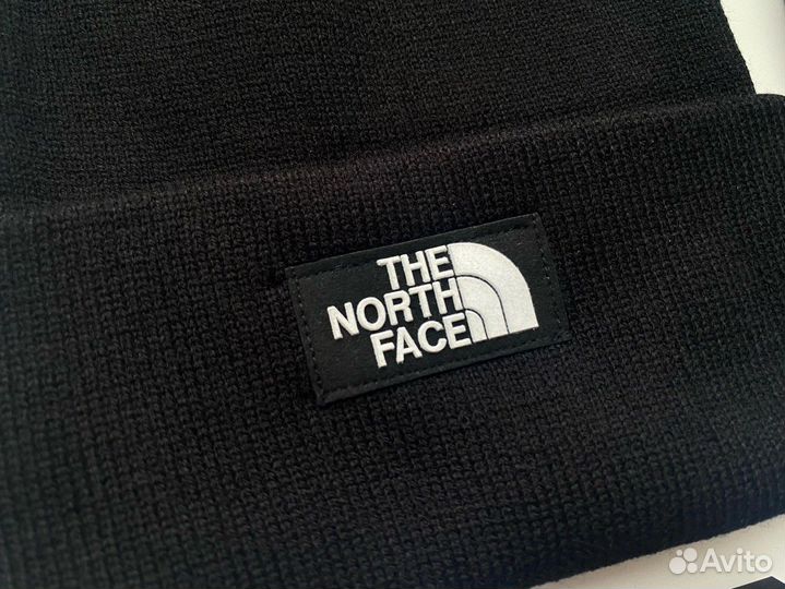 Зимний Комплект 3В1 Шапка TNF и перчатки nike