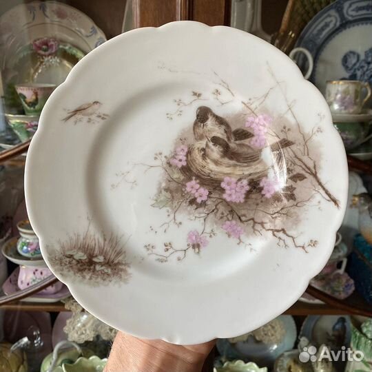 Редкая царская тарелка Корниловы птицы