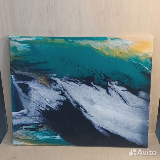 Картина Техника Жидкий акрил. Море спокойствия