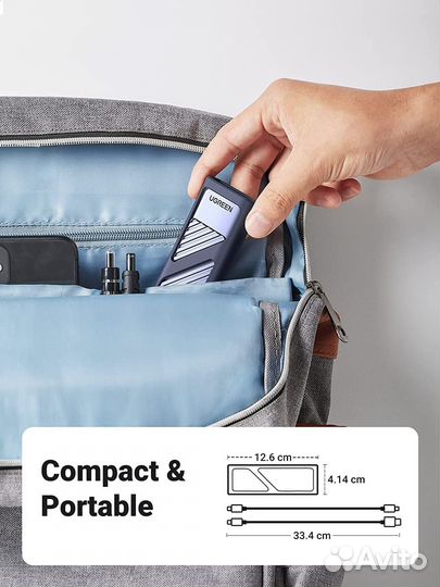 Корпус для ssd m2 UGreen 10Gbps NVMe/sata