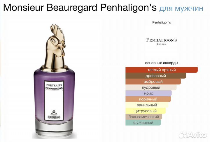 Духи мужские Penhaligon's Monsieur Beauregard 75мл