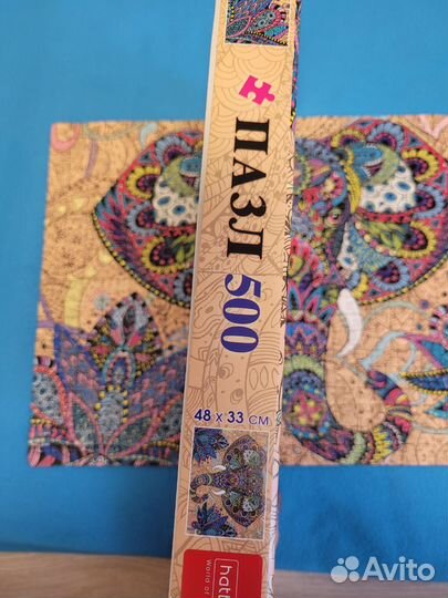 Пазлы 500 деталей Слон hatber этностиль