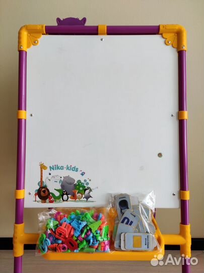 Мольберт двусторонний детский с наборами