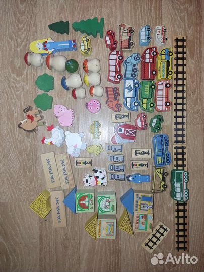 Деревянные игрушки пакетом