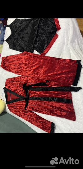 Женский пижамный велюровый комплект