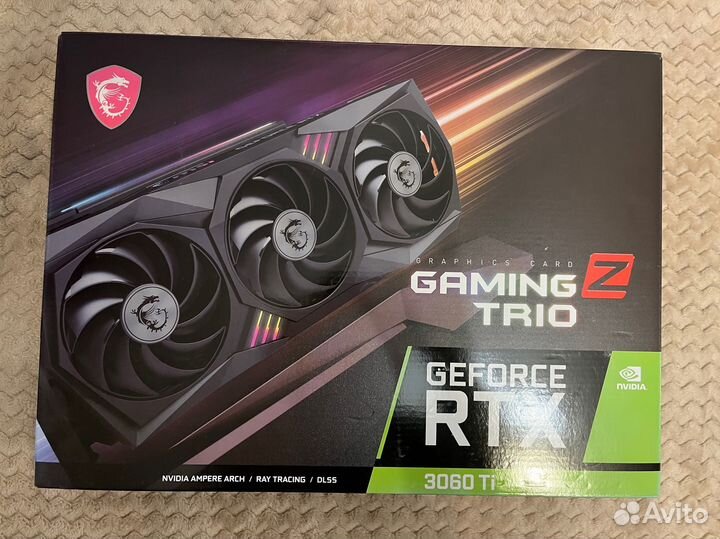 Видеокарта msi rtx 3060 ti gaming z trio 8 gb
