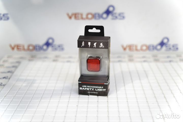 Задний USB фонарь для велосипеда author 40 lumen