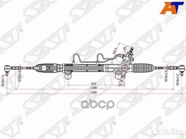 Рейка рулевая fortuner/hilux 05- LHD ST-44200-0