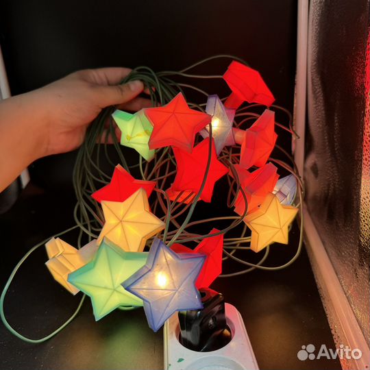 Новый год гирлянда времен СССР винтаж ретро