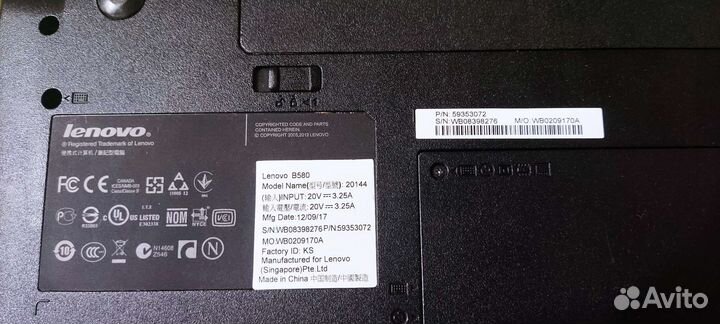 Ноутбук lenovo b580 20144