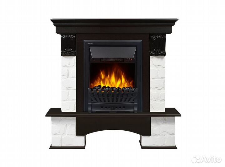 Портал Firelight Forte Classic камень белый, шпон