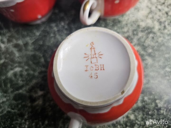 Чайный сервиз в горох СССР