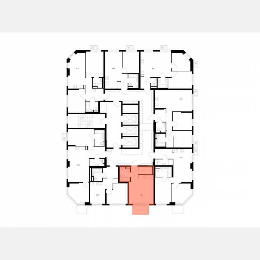 Квартира-студия, 29,4 м², 20/23 эт.