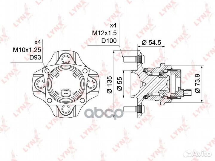 Ступица с подшипником toyota corolla IX-X